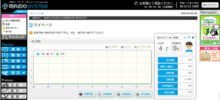 ⑤アカウント設定